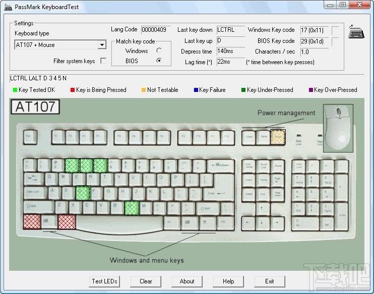 KeyboardTest,键盘测试,键盘测试软件,键盘测试软件下载