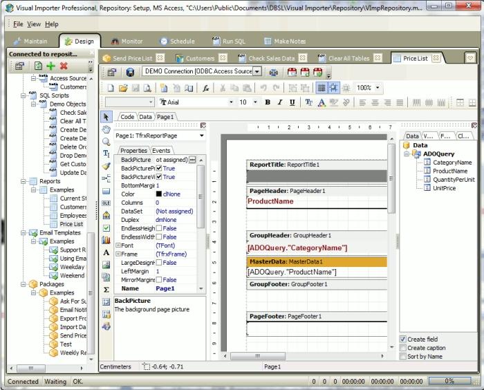 VisualImporterProfessional,数据库.